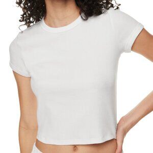 Aritzia TNA White Crop Top